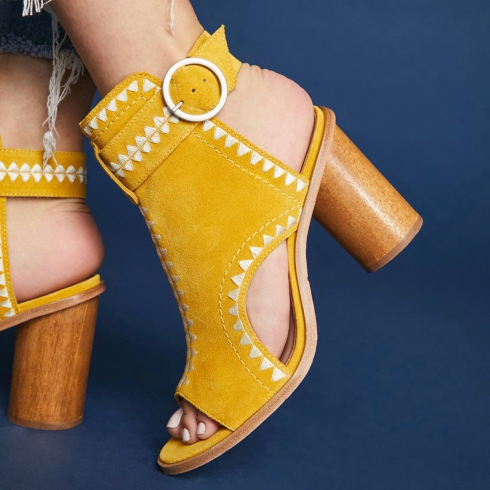 Anthropologie Exclusive!!! Bernardo Suede Shootie Bootie Bohemian Sandals